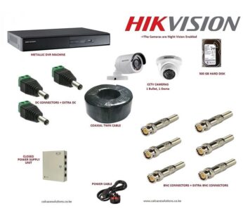 Hikvision 2 CCTV Cameras Full Kit HD 2Mp 1080P