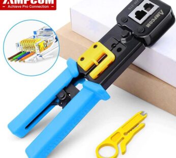 RJ45 Crimp Tool Pass Through Cat5 Cat5e Cat6 Crimping Tool for RJ45/RJ12