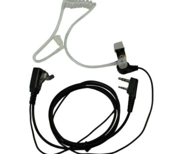 2 Pin FBI Air Tube Ear-Hook Earpiece Earphone Headset Mic Radio Walkie Talkie