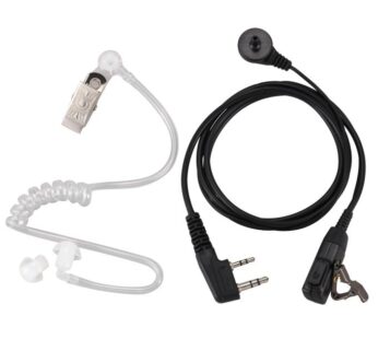 2 Pin PTT MIC Headset Acoustic Tube In-ear Earpiece Baofeng UV-5R BF-888S